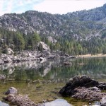 lac de servaz e in fondo il pendio da risalire