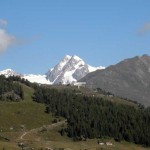scorcio sull'aiguille des glaciers e trelatete