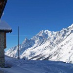 cresta di peuterey e monte bianco