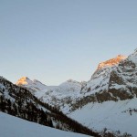 alba sull'alta valle di rhemes