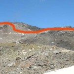 a destra la salita e a sinistra la discesa