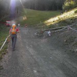 sulla destra la pista da risalire
