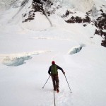 ponte di neve tra i crepacci