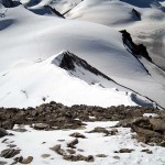 la cresta dal pendio finale