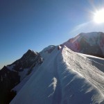 passaggio alla punta quota 3674 con dietro il bianco