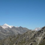 zoomata su monte bianco e dente del gigante