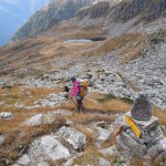 inizio della discesa e lago di grekji