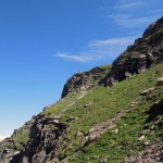 il promontorio col bivacco dalla morena