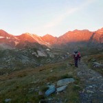primo sole nella conca del lauson a des la punta rossa