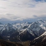 panorama a sud col gran paradiso sulla destra