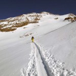 verso il centro del pendio
