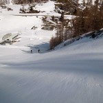 in salita sulla pista