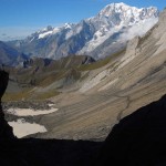 vallone di salita e monte bianco