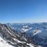 in lontananza combin,cervino e rosa