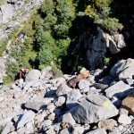 ripido canale di rocce