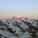 alba sul monte bianco
