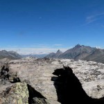 dalla vetta verso grivola e grand combin