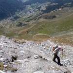tornanti ripidi sotto la vetta