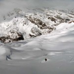 panorama dal colletto verso nord con i pendii di salita