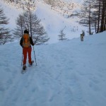 in vista della conca del lago