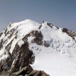 in primo piano il mont maudit e dietro il bianco