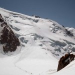 traccia di discesa dal tacul
