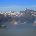 panorama verso le valli di champorcher e mont avic