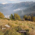 valle di gressoney e in fondo il monte rosa