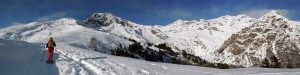 parte alta dell'itinerario e la conca di oropa