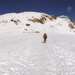 arrivo a tsa de fontaney,in fondo a destra il colle