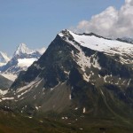 mont gelè e al centro la dent blanche e weisshorn