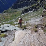 corde fisse con dietro il vallone risalito