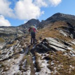sulla dorsale con in fondo il corno vitello