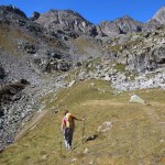 verso la fascia di rocce rotte