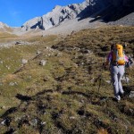 parte alta del vallone e in fondo il colle