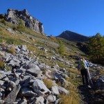 verso l'affioramento roccioso