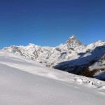 verso l'insellatura con le paline