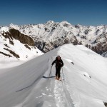 sulla cresta della morena