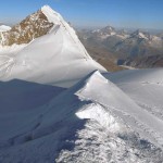 panorama nord con davanti il lyskamm e dietro i 4000 di zermatt