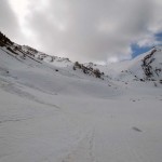 verso il breve pendio ripido